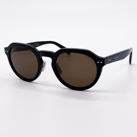 NEW CELINE CL40208U 01E SHINY BLACK/BROWN MEN SUNGLASSES CELINE - Picture 1 of 9